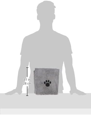 Bone Dry Pet Grooming Towel Collection Absorbent Microfiber X-Large 41x23.5", Embroidered