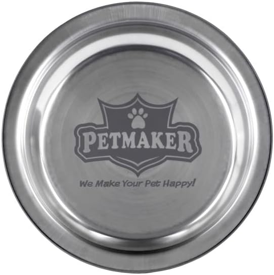 Set of 2 Stainless-Steel Dog Bowls 8oz Each