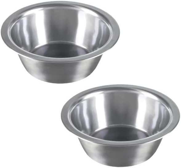 Set of 2 Stainless-Steel Dog Bowls 8oz Each