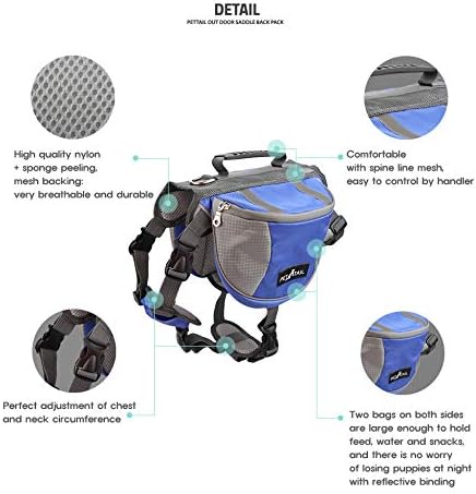 Hound Dog Saddlebags Hiking Gear Equipment Backpack Lightweight for Tactical Training