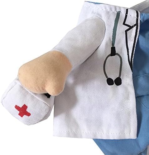 Pet Dog Cat Halloween Costume Doctor Costume Dog Jeans Clothes Cat Funny Apperal Outfit Uniform (L