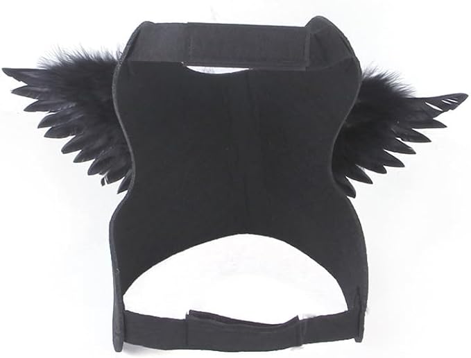 WeeH Pet Halloween Costume Cosplay Angel Devil Black White Wing for Dog Cat Rabbit Piggy (White 16 x 8 inch)