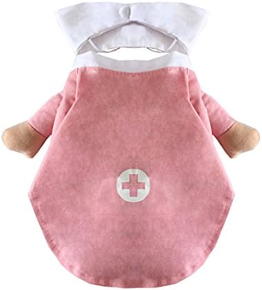 Mikayoo Pet Dog Cat Halloween Costume Doctor Nurse Costume Dog Jeans Clothes Cat Funny Apperal Outfit Uniform(Nurse