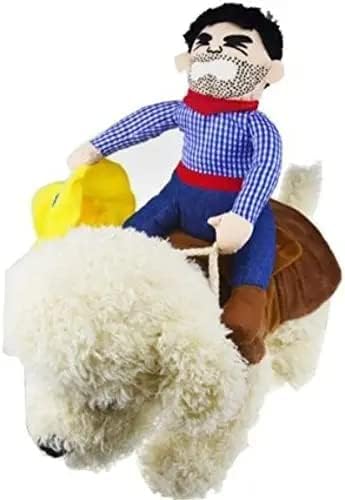 Halloween Cowboy Dog Cat Costume Clothes Novelty Funny (S(Chest:11.81"-15.74"))