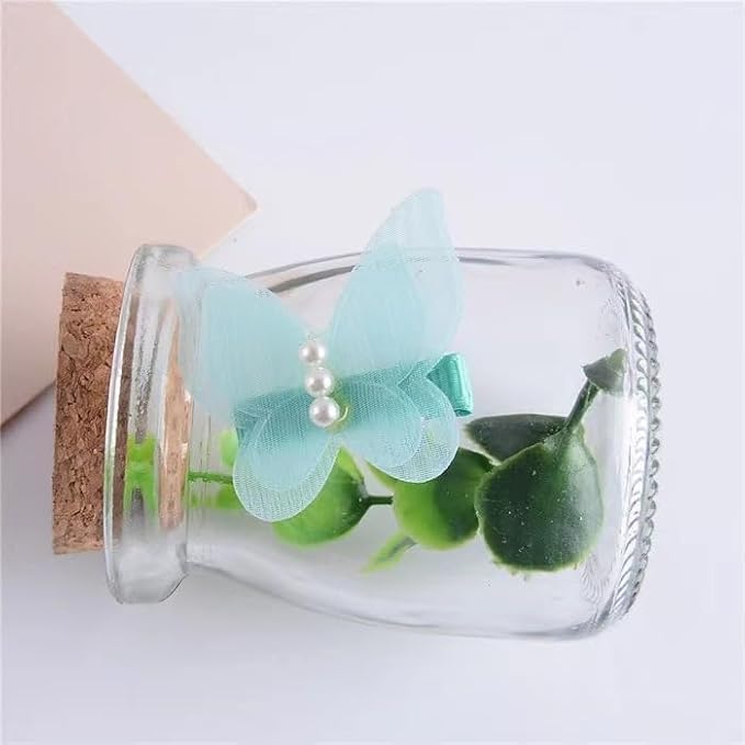 5pcs Multicolour Stochastic Dog hair clip bow,Butterfly with pearl Style hair clip barrette for Girls Cat Dog Puppy Hair Bowknot Grooming Accessories Attachment photo prop Apparel and Accessories