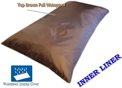 DIY Do It Yourself Luxurious Beige Color Coral Fleece Plush with Suede Fabrics Dog Bed Pillow Cover + Internal Waterproof Case Set for Small Medium Dogs (47''x29'')