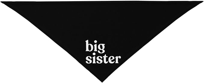 Big Sister Dog Bandana,Baby Announcement Dog Bandana,Gender Reveal,Pet Scarf, Pet Accessories for Photo Props Accessories (Black)