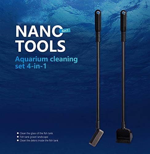 Aquarium Fish Tank Cleaning Tool Set 4-in-1 Multi-Function