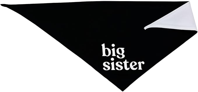 Big Sister Dog Bandana,Baby Announcement Dog Bandana,Gender Reveal,Pet Scarf, Pet Accessories for Photo Props Accessories (Black)