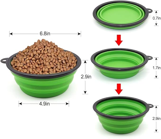 Collapsible Bowls 2 Pack 2 Carabiners