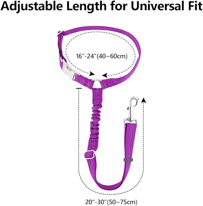 Plutus Pet Dog Seat Belt for Car Headrest