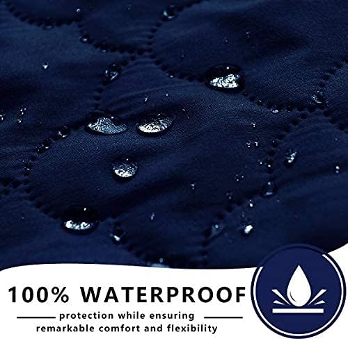 SPXTEX Dog Bed Cover Washable Pee Pads Dog Blankets for Puppy Large Dog Cat 1 Piece(52"x82",Navy+Stoneblue)
