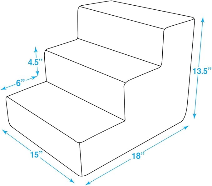Best Pet Supplies Dog Stairs for Small Dogs & Cats 3-Step