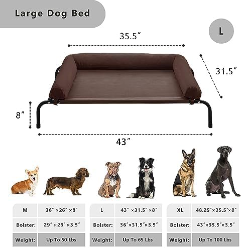 Cooling Elevated Dog Bed for Large Dogs