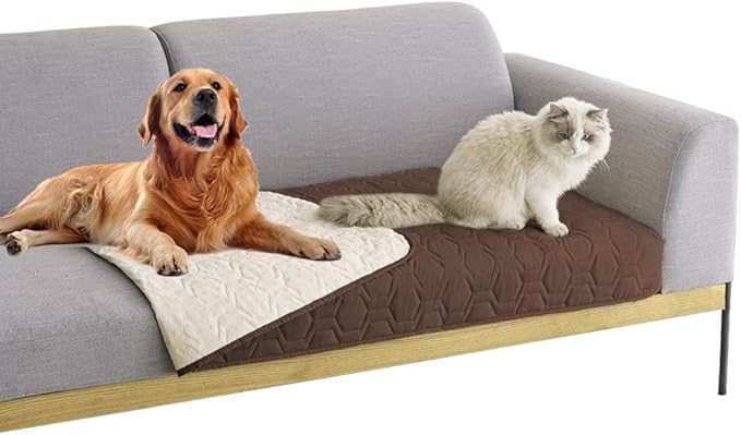 Waterproof and Anti-Slip Dog Bed Cover and Pet Blanket Sofa Pet Bed Mat car Incontinence Mattress Protectors Furniture Couch Cover for Most Cats Dogs Pets(30x70-Chocolate)