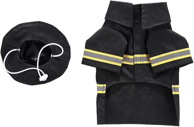Firefighter Dog Costume Halloween Pet Fireman Costume