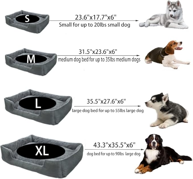 Dog Beds for Large Dogs 43.3'' x 35.5'',Large Dog