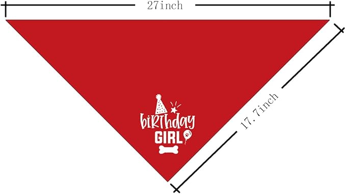 Birthday Girl Dog Bandanas, Dog Birthday Bandana, Birthday Bandana for Small Medium Dog, Pet Accessories for Dog, Happy Birthday Dog Bandana for Girls, Dog Birthday Party Supplies, Pet Scarf (B23)