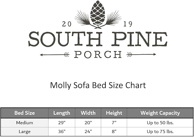 Molly Cozy Sherpa Sofa Style Dog Bed with Removable Cover (36" x 24") -