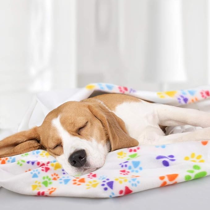 Comsmart Warm Paw Print Blanket/Bed Cover for Dogs