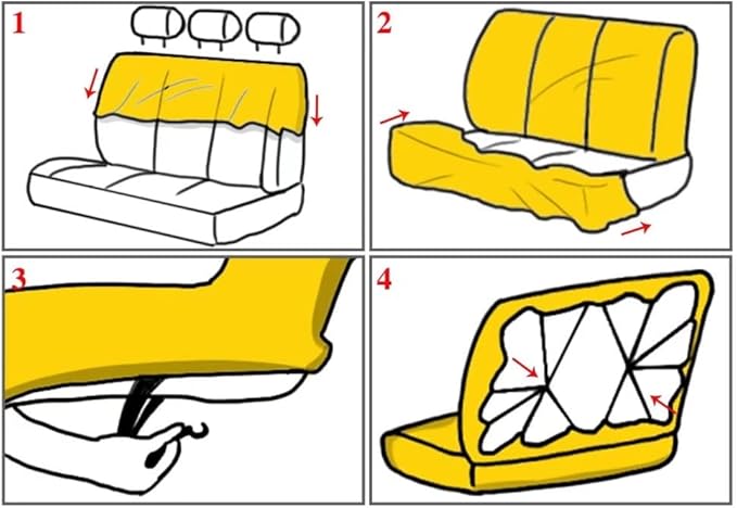AFPANQZ America Flag Eagle Car Interior Rear Seat