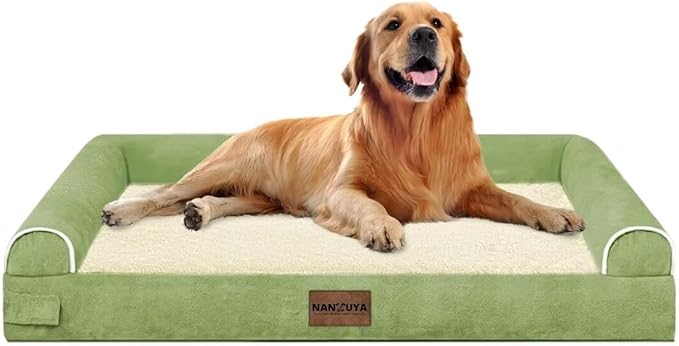 Large Dog Bed Orthopedic Washable: Beds Bolster XL Bed Big XLarge Dogs Egg Crate Foam Couch Sofa Waterproof with Removable Cover
