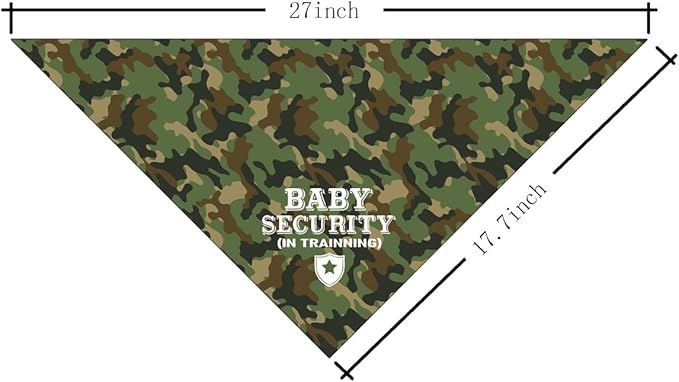 Baby Security in Training Dog Bandana, Dog Bandana, Camouflage Dog Scarf Accessories, Pet Dog Triangle Scarf, Dog Bandana Pet Scarf, Dog Bandana for Small Medium Large Dogs, Gift for Dog Lover (B11)