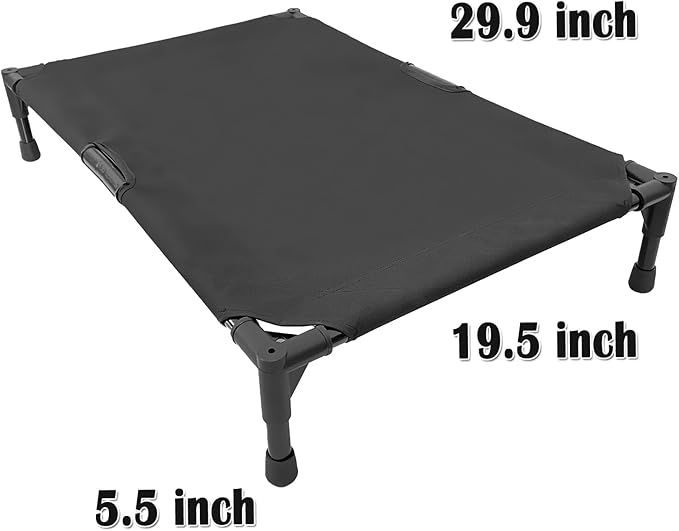 Love&go Elevated Dog Bed with Metal Frame (Medium-29.9x19.5x5.5 inch,