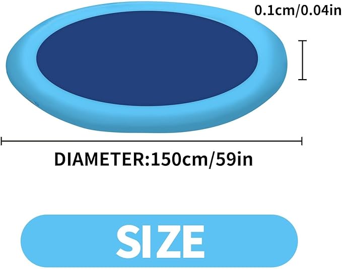 PAWISE Dog Splash Pad 59 Inch Toys(150 cm),Splash