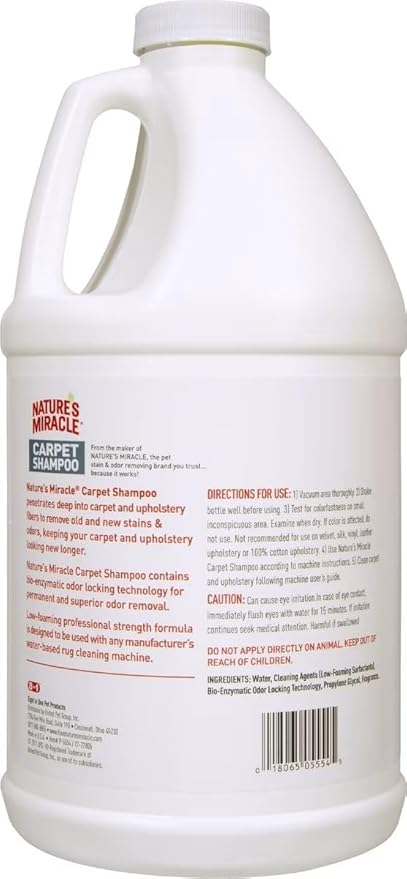 Nature's Miracle Carpet Shampoo 64 Ounce