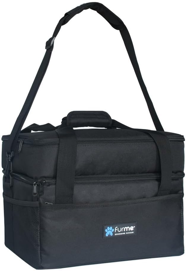 Carrying Case for FM-02 Professional PLUS Grooming Vacuum Kit - Lightweight Bag with Multiple Compartmans & Pockets, Suitable for Traveling and Storage