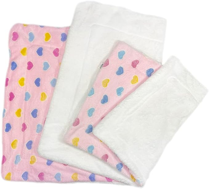 Klippo Double Layered Ultra Plush Dog/Puppy Blanket/Mat/Padding/Cover/Throw/Spread (Colorful Hearts