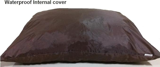 Dogbed4less DIY Durable Blue Denim Pet Bed External Duvet Cover and Waterproof Internal Case for 55"X47"X4" Jumbo Dog Bed