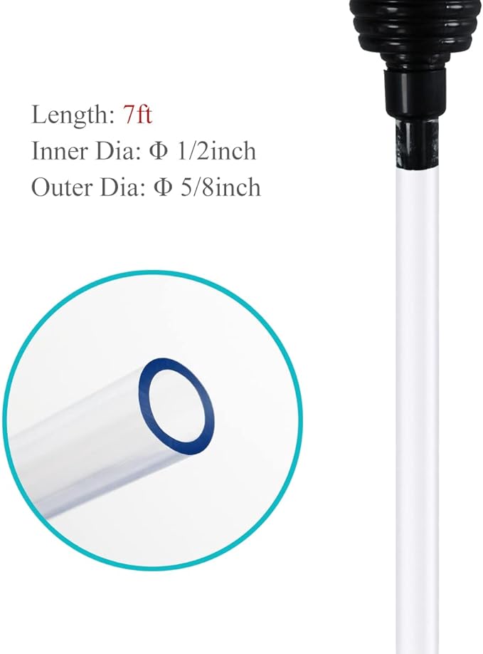 7ft Aquarium Siphon Vacuum Cleaner for Fish Tank