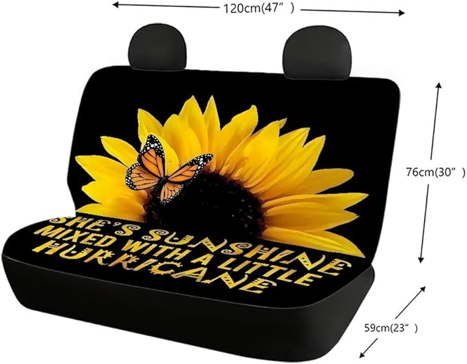 Tupalatus Blooming Sunflower Car Back Seat Covers Full