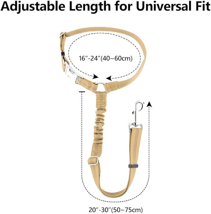 Plutus Pet Dog Seat Belt for Car Headrest