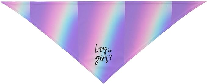 He Or She What Will It Be? Gender Reveal/Baby Announcement Dog Bandana,Pet Neckerchief for Pets Daily Wear Photo Prop Party Supplies (Colorful)