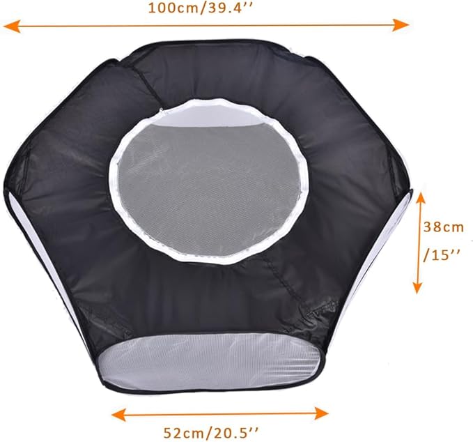 Small Animal Carrier Backpack and Playpen Outdoor Travel (Black, Upgraded)