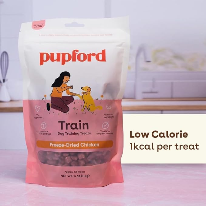 Pupford Freeze Dried Training Treats for Dogs & Puppies 225+ Two 2 oz)