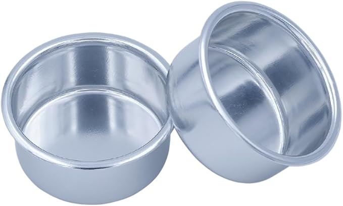 Crested Gecko Food and Water Feeding Metal Cups 10 Metal