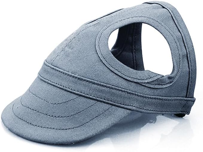 Leconpet Dog Baseball Cap Pet Hats with Big Ear Holes, Adjustable Baseball Caps for Small Medium and Large Dogs, Comfortable Pet Sun Hat with Adjustable Strap for Dogs and Cats (Navy Blue, Large)