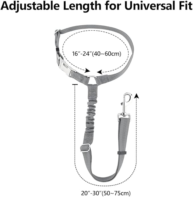 Plutus Pet Dog Seat Belt for Car Headrest