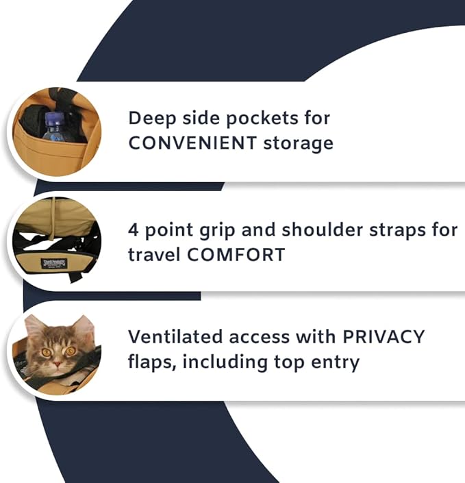 Divided SturdiBag X-Large Pet Carrier: Compartment for 2 Pets 20" x 16" x 12" (PN: SB3D-PRO-N)