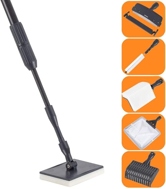 hygger Carbon Fiber 6 in 1 Aquarium Cleaning