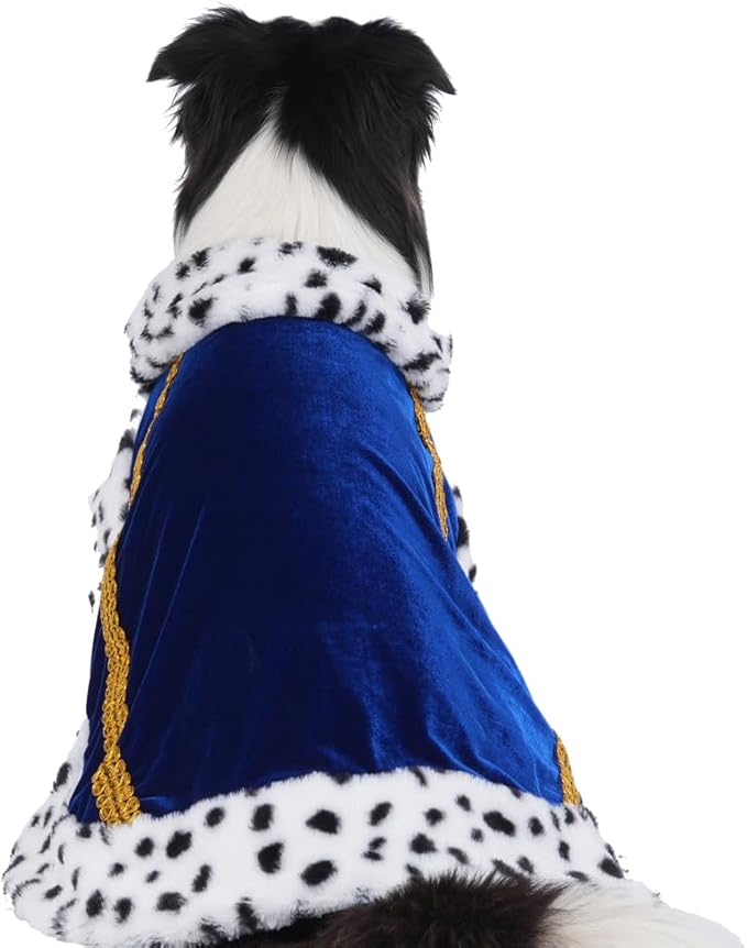 Lovelyshop pet serial Lux Fur Blue Cat Dog Cloak for Halloween costumes