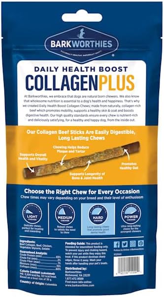 Barkworthies 6" Chicken Wrapped Collagen Dog Sticks 2 3