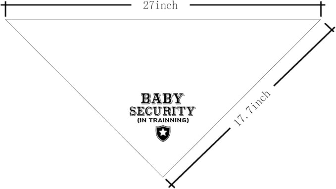 Baby Security in Training Dog Bandana, Dog Bandana, White Dog Scarf Accessories, Pet Dog Triangle Scarf, Dog Bandana Pet Scarf, Dog Bandana for Small Medium Large Dogs, Gift for Dog Lover (B13)