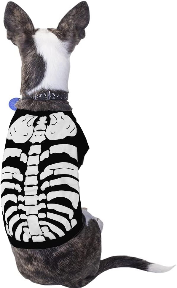 Halloween Skeleton Costumes for Pets Dogs Cats Funny Pets Kitten Puppies Dress Up Apparel Clothes (Skeleton