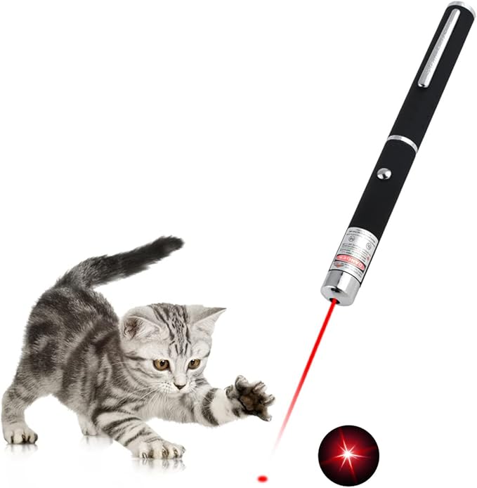 3 Pcs Cat Toys Green Red Blue Light Dogs Pet Laser Toy Interactive Chase Pen Tease Cat Laser Light (Mixed Color 3 Pack)