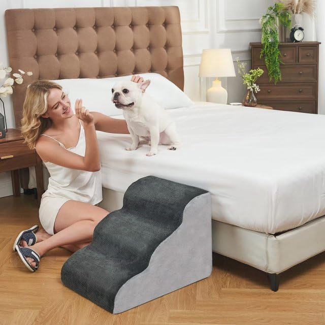 BOMOVA Dog Stairs to Bed 3-Step Dog 2/3/4/5 Steps